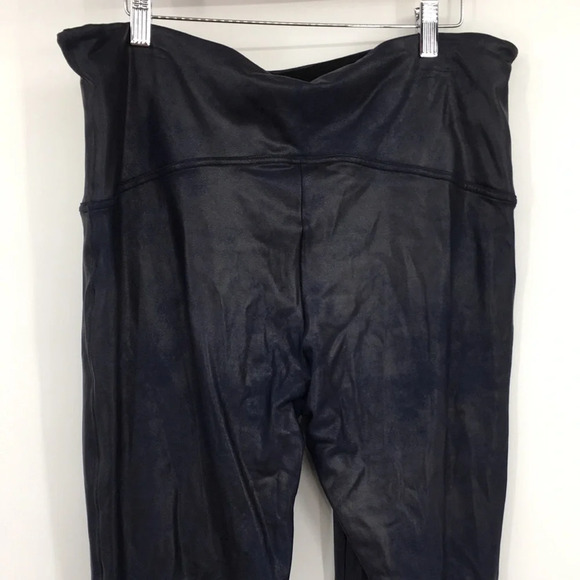 Spanx Leggings Womens 3X‎ Blue Faux Leather Ready To Wow Pull On High Waist - Picture 6 of 14